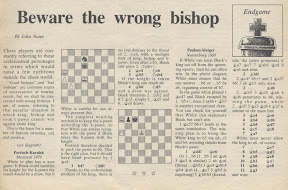 Nunn, Chess Express Column